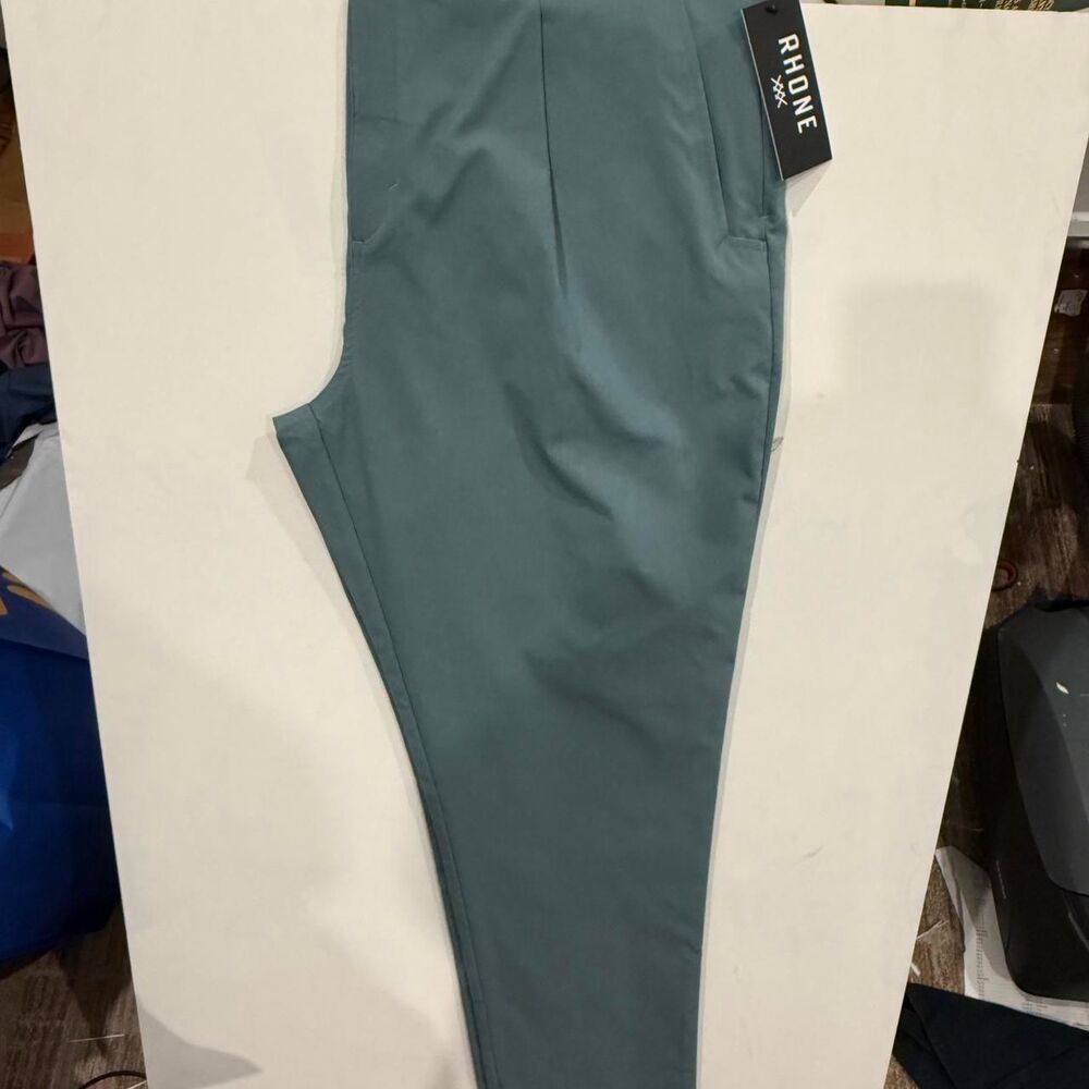 Rhone Men's Green and Blue Trousers